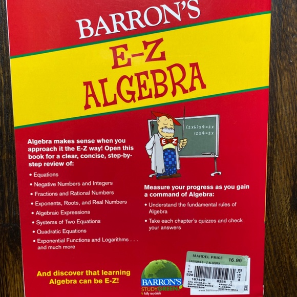 Algebra Workbook/Study Guide - Picture 2 of 2